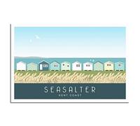 UEJD Vintage Seasalter Beach Huts Kent Travel Poster Decorative Posters Modern Bedroom Canvas Art Poster Picture Painting Posters Wall Decor Art Gift