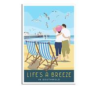 UEJD Vintage Southwold Suffolk Coast Travel Poster Decorative Posters Modern Bedroom Canvas Art Poster Picture Painting Posters Wall Decor Art Gift