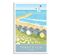 UEJD Vintage Tankerton Slopes Whitstable Kent Travel Poster Decorative Posters Modern Bedroom Canvas Art Poster Picture Painting Posters Wall Decor Art Gift