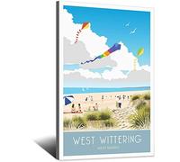 UEJD Vintage West Wittering Beach Sussex Travel Poster Decorative Posters Modern Bedroom Canvas Art Poster Picture Painting Posters Wall Decor Art Gift