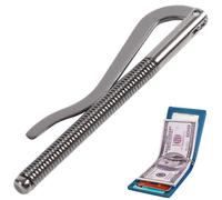 UEKPDM 1Pc Black Metal Bifold Money Clip Bar Wallet Replace Parts Spring Clamp Cash Holder,Wallets, Card Cases Money Organizers Money Clips