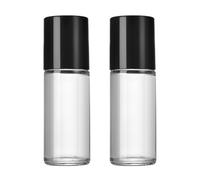 UEKPDM 2-Pack 30ml Clear Glass Roller Bottles - Refillable Essential Oil Containers with Smooth Roller Balls