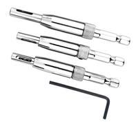 UEKPDM 3-Piece Self-Centering Hinge Drill Bit Set (Vix Bits), 1/4" Hex Shank HSS Drill Bits for Door Window Cabinet Hinges, Includes 2.4mm 2.8mm 3.6mm Sizes