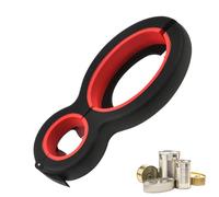 UEKPDM 6-in-1 Multi Opener, Stainless Steel & PP, 14.5cm, Black Red