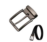 UEKPDM Belt Buckles for Men Metal Reversible Belt Buckle Replacement Antique Rectangular Pin Buckle Alloy Belt Buckle Single Prong Square Replacement Buckle, Dumb Gun