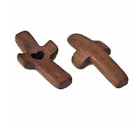 UEKPDM Christian Wooden Cross, Cross My Heart Epoxy Heart Protection Cross - Handheld Portable Wood Pocket Cross for Religious Gifts, Encouragement Gifts for Men & Women
