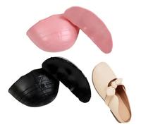 UEKPDM Shoe Fillers for Big Shoes, Toe Filler Inserts for Shoes Too Big Adjustable Big Shoe Inserts Make Shoes Fit for Casual Sports Shoes Boots High Heels Women Men (Half Size Bigger, Black/Pink)