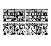 UEKPDM Stick-On Letters, 8 Sheets 416 Pcs Vinyl, 1" & 2", White