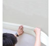 Uematu Black Flexible Foam Baseboard Molding Trim 6 Inch x20 Feet Self-Adhesive Vinyl Wall Base, Peel and Stick Caulk and Trim Strips for Floor, Chair Rail and More