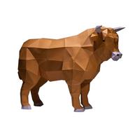 Uematu DIY Cow/Ox/Bull Papercraft kit, Abstract Low Poly Animal DIY kits, Home decor, 3D Paper Art,Low Poly Home Decor,All Accessories Included,DIY Teens Gift