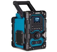 UEME 16W DAB/DAB+ FM Cordless Site Radio, Bluetooth, Rechargeable Battery, AUX, USB Phone Charging, 3 Pin Plug, Blue