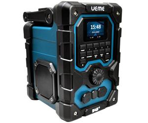 Ueme 16W Rugged Dab, Dab+, Fm Cordless Site Radio, Bluetooth, Aux, Rechargeable