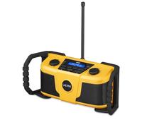 UEME 5W DAB/DAB+ FM Cordless Work Site Radio, Bluetooth, AUX, USB Rechargeable, Yellow