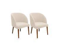 UEMIS Set of 2/4/6 Stretch Dining Chair Covers Mid Century Modern Curved Backrest Accent Stools Slipcover Armchair Cover Seat Protectors for Living Room Bedroom Vanity Reading 2PCS W