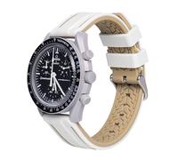 uEmoh Swatch Moonwatch Strap, Watch Band for Moonswatch,Soft Silicone Strap for Omega X Swatch Moonswatch Speedmaster 20mm Watch, Quick Release Watch Replacement Band, 20mm, Silicone, no gemstone