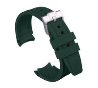 uEmoh Watch Band for Moonswatch, Curved No Gap Soft Silicone Omega X Swatch Moonwatch Strap, Speedmaster 20mm Watch, Quick Release Watch Replacement Strap Men Women (Dark Green)