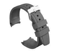 uEmoh Watch Band for Moonswatch, Curved No Gap Soft Silicone Omega X Swatch Moonwatch Strap, Speedmaster 20mm Watch, Quick Release Watch Replacement Strap Men Women (Gray)