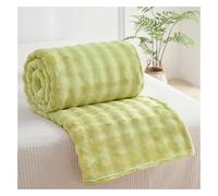 UemumPem Soft Warm Rabbit Plush Fleece Blanket - Fluffy Faux Fur Throw for Bed & Couch, Thick Cozy Blanket for Bedroom Living Room Sofa, Seasons (Green,Queen (200x230 CM))