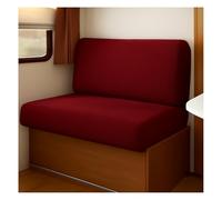 UemumPem Waterproof Stretch Jacquard Caravan Seat Covers, Non-Slip RV Dinette Cushion Covers with Elastic Straps, Multi-Size Fit for Camper, Motorhome or Indoor Use (Wine Red,W 50-65 cm, D 20-35 cm)