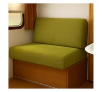 UemumPem Waterproof Stretch Jacquard Caravan Seat Covers, Non-Slip RV Dinette Cushion Covers with Elastic Straps, Multi-Size Fit for Camper, Motorhome or Indoor Use (Green,W 60-90 cm, D 30-50 cm)