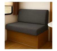 UemumPem Waterproof Stretch Jacquard Caravan Seat Covers, Non-Slip RV Dinette Cushion Covers with Elastic Straps, Multi-Size Fit for Camper, Motorhome or Indoor Use (Dark Gray,W 50-65 cm, D 20-35 cm)