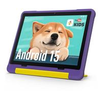 UEMXDOX Kids Tablet, 2025 Android 15 Tablet for Kids Age 3+, 8GB+64GB, Expandable to 512GB, 10" Touch Screen with Case, WiFi 6, BT5, Pre-Installed Parental Controls, Kids Space, Family Link (Purple)