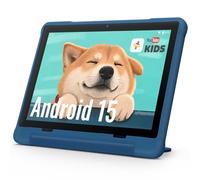 UEMXDOX Kids Tablet, 2025 Android 15 Tablet for Kids Age 3+, 8GB+64GB, Expandable to 512GB, 10" Touch Screen with Case, WiFi 6, BT5, Pre-Installed Parental Controls, Kids Space, Family Link (Blue)