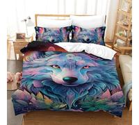 UENDOKRNN 3D Printed Duvet Cover Set Wolf, Soft Brushed Microfiber Quilt Covers, With Zipper Closure Pillowcases Stylish And Comfortable Bedding Single(140x200cm)