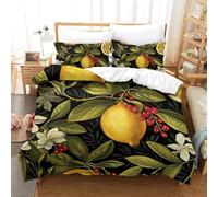 UENDOKRNN 3D Printed Lemon Duvet Cover with Pillowcases Bedding Set with Zipper 3pcs Soft Microfiber Quilt Cover Set Double(200x200cm)