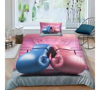 UENDOKRNN Boxing Glove 3D Printed Duvet Cover Set 3 Pcs Bedding Set,Soft,Pillowcases, Quilt Cover Easy Care Anti-Allergic And Smooth for Kid Teens Boys And Girls Man Single(135x200cm)
