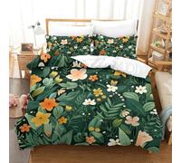 UENDOKRNN Flower 3D Printed Duvet Cover Set 3 Pieces Bed Duvet Set Soft Microfiber with Zipper Closure，Pillowcases for Kids Girls Boys Adults Bedroom Double（200x200cm）