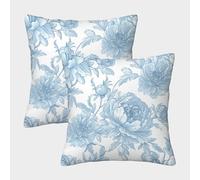 UENDOKRNN Flower Cushion Cover Set of 2 Soft with Invisible Zipper Decorative White Daisy Throw Pillow Cases for Living Room Sofa And Outdoor Decor 50x50cm
