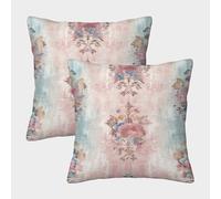 UENDOKRNN Flower Pillowcases Set of 2 Soft with Invisible Zipper Pink Flowers Cushion Covers,Pillow Covers Decorations of Life for Sofa, Outdoor Garden, Bed, Couch,Car 45x45cm