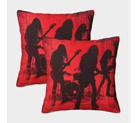 UENDOKRNN Line Style Cushion Covers, Pack of 2 Soft with Invisible Zipper Rock Band Cushion Covers,Pillow Covers Decorations of Life for Sofa, Outdoor Garden, Bed, Couch,Car 40x40cm