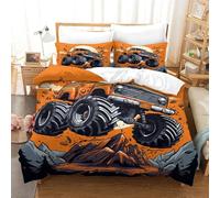 UENDOKRNN Monster Truck Ultra Truck 3D Printed Comforter Cover Set Duvet Cover Bedding Set for Kids Teens Boys Room Decor Microfiber Quilt Cover 3 Pcs with Pillow Case Hidden Zipper Single（140x200cm）