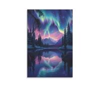 UENDOKRNN Northern Lights Canvas Prints Wall Art Canvas Paintings Pictures Artwork Prints View Home Decor for Bathroom Living Room Bedroom 16x24inch(40x60cm)