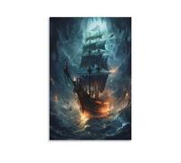 UENDOKRNN Pirate Ship Prints,Canvas Wall Art ForBedroom Living Room Decor Canvas Prints 24x36inch(60x90cm)
