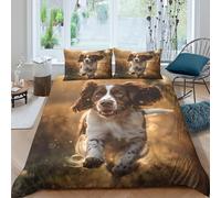 UENDOKRNN Springer Spaniel Duvet Cover Sets 3 PCS Hotel Quality Quilt Cover Bed Sets Bed Covers with Pillowcases with Zipper Closure Ultra Soft Hypoallergenic Microfiber Double(200x200cm)