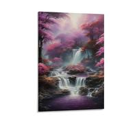 UENDOKRNN Waterfalls Wall Decor Poster Canvas Prints Picture Modern Wall Art Picture Wall Hanging for Office Gym Living Room Decor 20x30inch(50x75cm)
