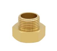 Uenede Brass Garden Hose Adapter 3/4"GHT Male to 1"NPT Female Thread Reducer Water Hose Nipple Reducing Convert Pipe Fittings Connector