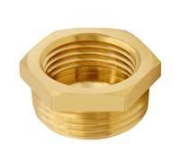 Uenede Brass Garden Hose Bushing 3/4"GHT Female to 1"NPT Male Thread Reducer Adapter Water Hose Nipple Reducing Convert Pipe Fittings Connector