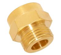 Uenede Garden Hose Bib Adapter, 1.125" Measure Diameter Female Fine Thread to Standard 3/4" GHT Male Thread, Compatible with Outdoor Faucet to Garden Hose Connector