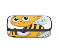 UENFFKDAP Bee Print Large Capacity Pencil Case, Student Pencil Case, Cosmetic Bag with Zipper, Suitable for Schools and Offices, Unisex