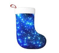 UENFFKDAP Blue Shining Stars Printed Christmas Stocking 45cm Soft Xmas Socks for Holiday Party Christmas Tree New Year Decorations