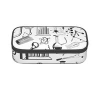 UENFFKDAP Chemistry Print Large Capacity Pencil Case, Student Pencil Case, Cosmetic Bag with Zipper, Suitable for Schools and Offices, Unisex