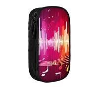 UENFFKDAP Color Music Notes Large Capacity Pencil Case, Student Pencil Case, Cosmetic Bag. Suitable for Schools and Offices, Unisex.