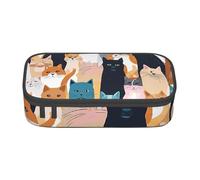 UENFFKDAP Colourful Cartoon Horses Large Capacity Pencil Case, Student Pencil Case, Cosmetic Bag with Zipper, Suitable for Schools and Offices, Unisex