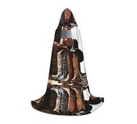 UENFFKDAP (Cowboy Black Hat Western Boots) Print Hooded Cape For Teenagers Hooded Cloak Party Decoration Cape, S Size Soft and Elastic