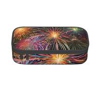 UENFFKDAP Explosion Firework 3D Large Capacity Pencil Case, Student Pencil Case, Cosmetic Bag with Zipper, Suitable for Schools and Offices, Unisex