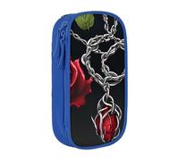 UENFFKDAP Gothic Black Roses Large Capacity Pencil Case, Student Pencil Case, Cosmetic Bag. Suitable for Schools and Offices, Unisex.